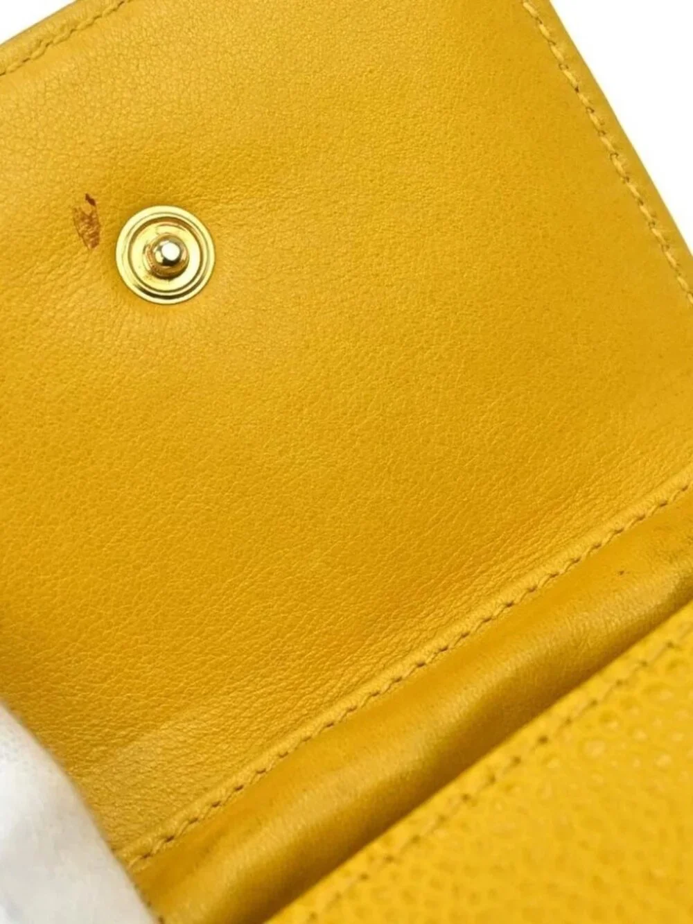 Chanel Yellow Calfskin Chain Shoulder Bag Pochette Phone Case